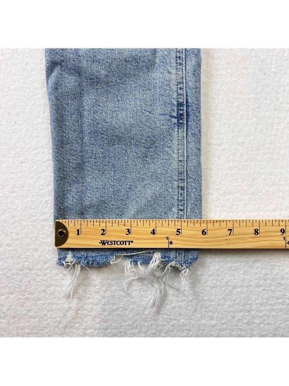 Agolde Jeans “Merrel” 25 Blue Slim Straight Leg Raw Hem Mid Rise Womens - Picture 11 of 12